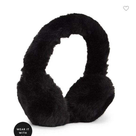 NWT UGG Fur Ear Muffs in black - Picture 1 of 3